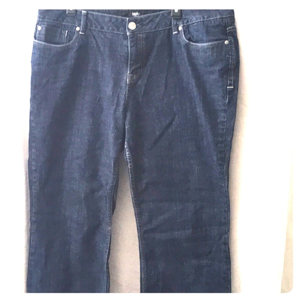 Slight flare wide leg petite jeans